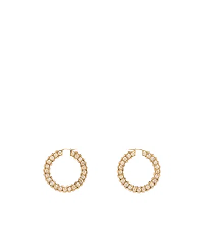 Amina Muaddi Large Jah Earrings In Yellow
