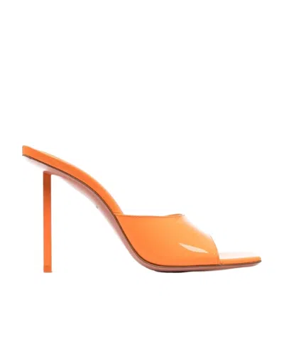 AMINA MUADDI LAURA CALF LEATHER MULES