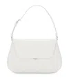 Amina Muaddi Women Black Leather Ami Shoulder Bag In Beige
