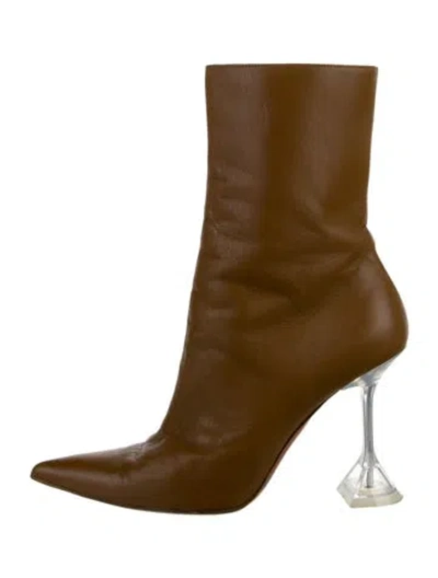 Pre-owned Amina Muaddi Leather Boots In Multi