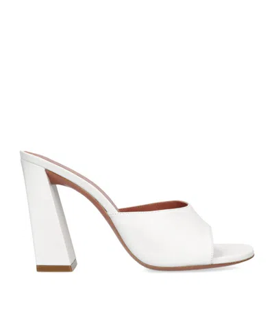 Amina Muaddi 95mm Brigitte Clear Crystal Sandals In White