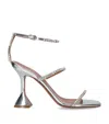 Amina Muaddi Gilda Crystal-embellished Sandals In Silver
