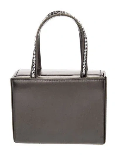 Pre-owned Amina Muaddi Leather Evening Bag In Black