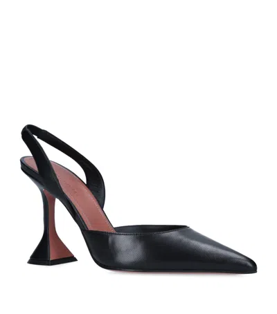 AMINA MUADDI LEATHER HOLLI SLINGBACK PUMPS 95