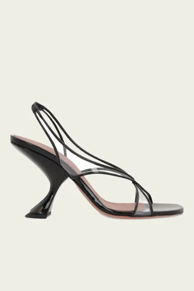 AMINA MUADDI LENA SANDAL 90 IN BLACK PATENT