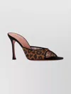 Amina Muaddi Alexa 95 Leopard-print Mesh Mules In Multi