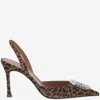 Amina Muaddi Leopard Print Slingback Heels In Animal Print