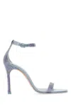 Amina Muaddi Kim 115mm Crystal-embellished Sandals In Light Blue