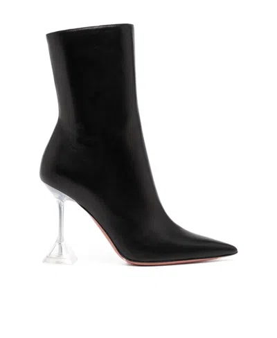 Amina Muaddi Pointed-toe 90mm Heeled Boots In Black
