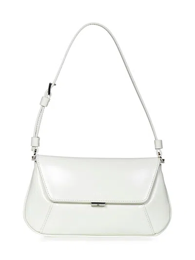 AMINA MUADDI LOGO-DEBOSSED SHOULDER BAG
