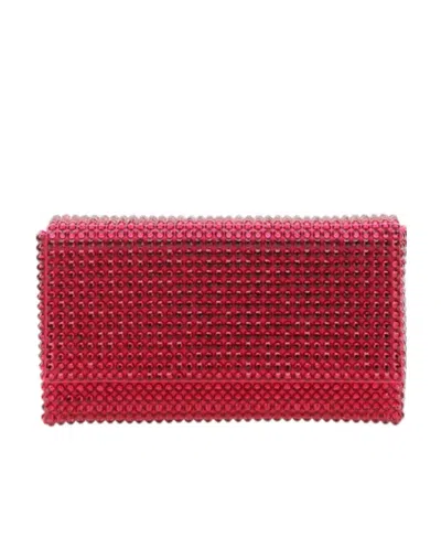 Amina Muaddi Logo Hand-held Bag In Red