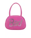 AMINA MUADDI LOGO ZIPPER HANDBAG