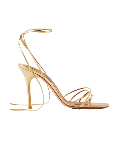 Amina Muaddi Lori High Heel Sandals In Gold