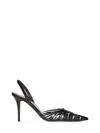 Amina Muaddi 90mm Lori Patent Leather Slingbacks