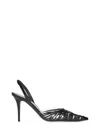 Amina Muaddi 90mm Lori Patent Leather Slingbacks In Black