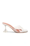 Amina Muaddi Lupita 70 Glass Slipper Mule In Transparent