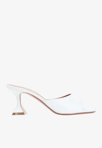 Amina Muaddi Lupita 70 Nappa Leather Mules In White