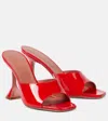 Amina Muaddi Lupita 70 Patent Leather Mules In Red