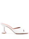Amina Muaddi Lupita Slipper 70 Nappa Leather Sandals In White
