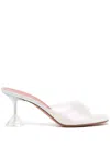 Amina Muaddi Lupita Iridescent Pvc Mules In White