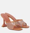 Amina Muaddi Lupita 95 Crystal-embellished Sandals In Brown