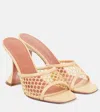 Amina Muaddi Beige Slip On Heels In Beige