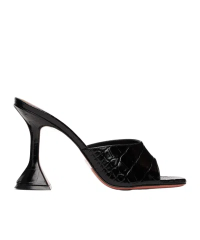 Amina Muaddi Lupita 95 High-heeled Sandals In Black