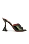 Amina Muaddi Lupita 95 Mirror Slipper In Mirror Moss