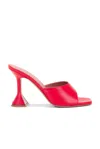 Amina Muaddi Lupita 95 Nappa Slipper Mule In Red