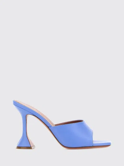 Amina Muaddi Cerulean Blue Nappa Leather Lupita Mules