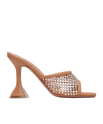 AMINA MUADDI LUPITA CRYSTAL MESH HIGH-HEELED SANDALS