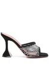 Amina Muaddi Lupita Open-knit And Leather Mules