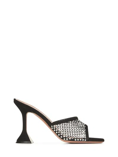 AMINA MUADDI AMINA MUADDI LUPITA CRYSTAL NET 95 SANDALS