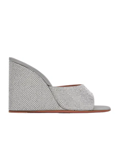 AMINA MUADDI LUPITA CRYSTAL OPEN-TOE WEDGES