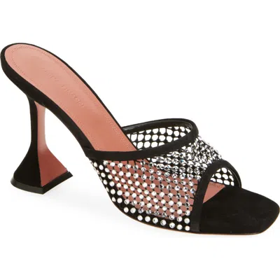Amina Muaddi Lupita Crystal Slide Sandal In Multi