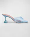 AMINA MUADDI LUPITA DENIM EFFECT SLIDE MULE SANDALS