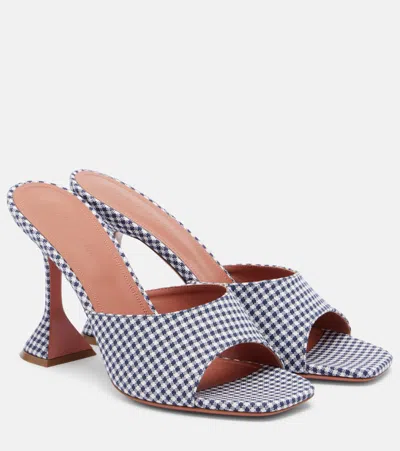 Amina Muaddi Square-toe High-heeled Sandals In Blue