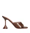 Amina Muaddi 95mm Lupita Glass Mules In Brown