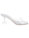 Amina Muaddi Transparent Lupita Glass Slipper 70 Heeled Sandals In Transparent