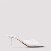 Amina Muaddi Transparent Lupita Glass Slipper 70 Heeled Sandals In Transparent