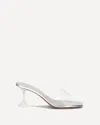 Amina Muaddi Women Lupita Glass Sandals In Silver