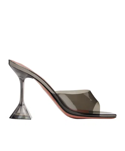 Amina Muaddi Lupita Pvc Sandals In Grey