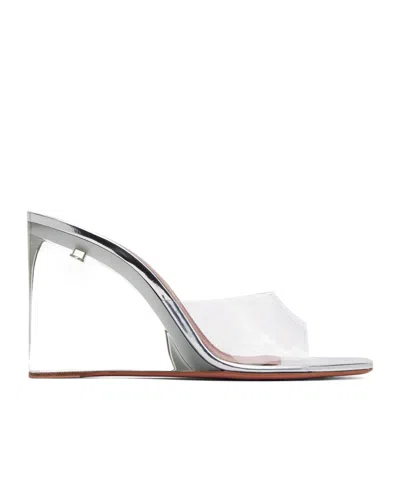 AMINA MUADDI LUPITA GLASS WEDGE OPEN-TOED WEDGES