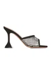 Amina Muaddi Lupita Open-knit And Leather Mules