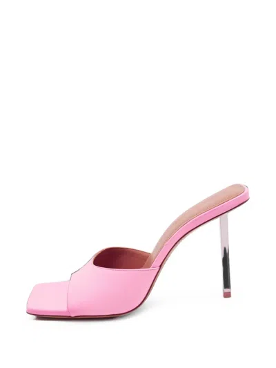 Pre-owned Amina Muaddi Lupita Heeled Sandals In Pink