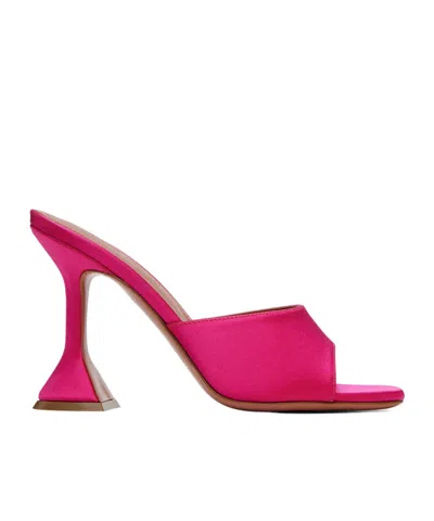 Amina Muaddi Pink Lupita Heeled Sandals In Rasberry