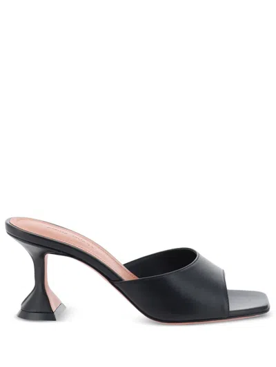 Amina Muaddi Lupita Leather Mules In Black