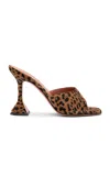 Amina Muaddi Brown Pumps With Distinctive Heel And Modern Silhouette In Animal Print