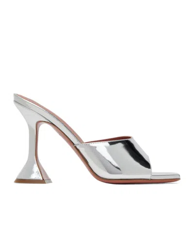 AMINA MUADDI LUPITA LOGO HIGH-HEELED SANDALS