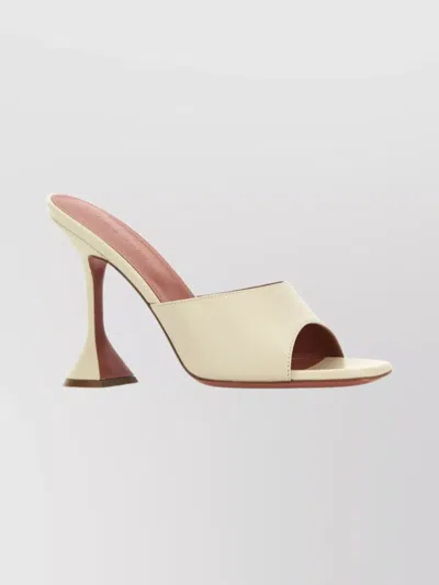 Amina Muaddi Lupita Mules With Unique Heel Design In Animal Print